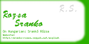 rozsa sranko business card