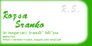 rozsa sranko business card